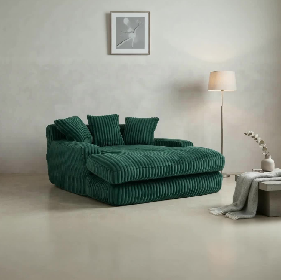Fauteuil Antibes en tissu cordon XXL - Maison SOLA