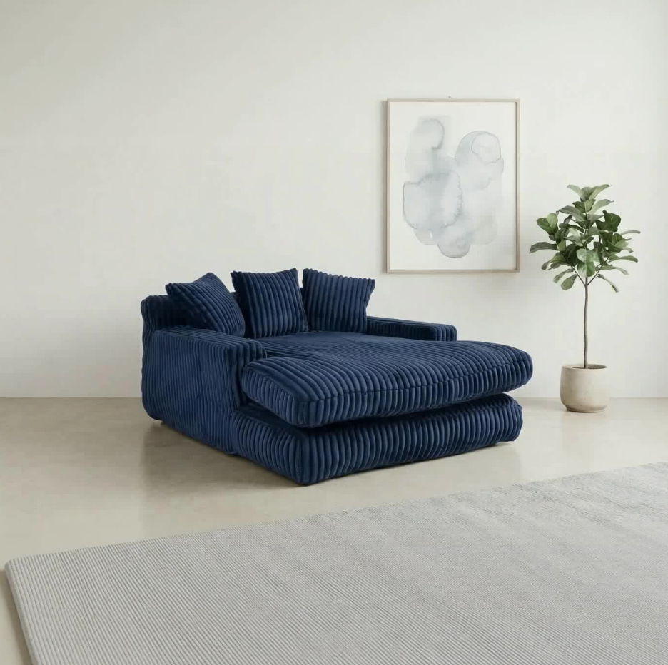 Fauteuil Antibes en tissu cordon XXL - Maison SOLA