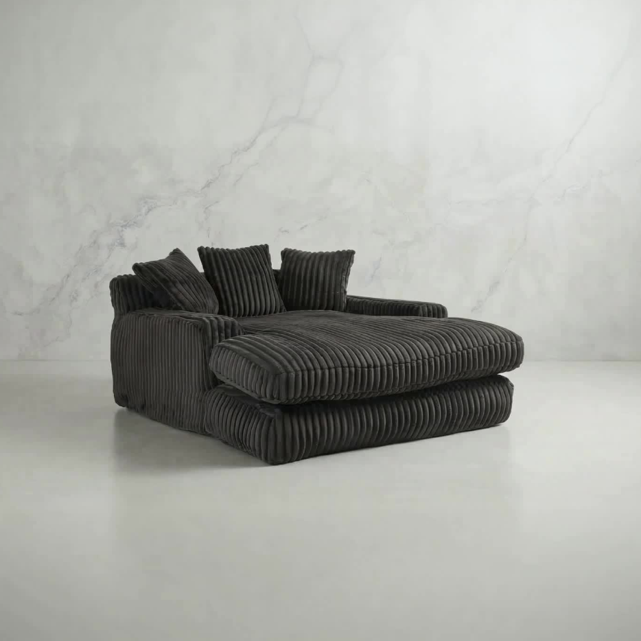 Fauteuil Antibes en tissu cordon XXL - Maison SOLA