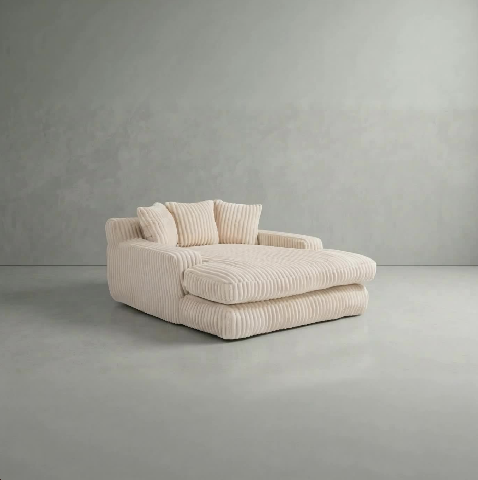 Fauteuil Antibes en tissu cordon XXL - Maison SOLA
