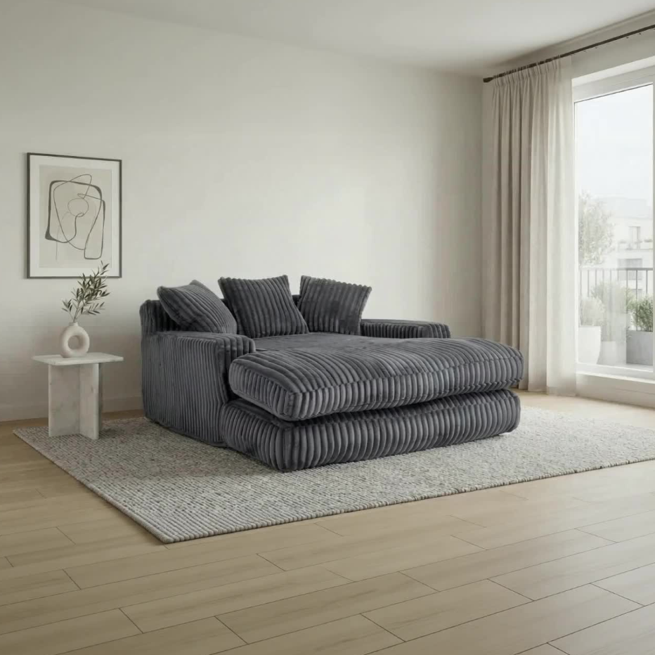 Fauteuil Antibes en tissu cordon XXL - Maison SOLA