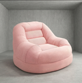 Fauteuil Procida velours côtelé Rose avec pouf assorti - Maison SOLA