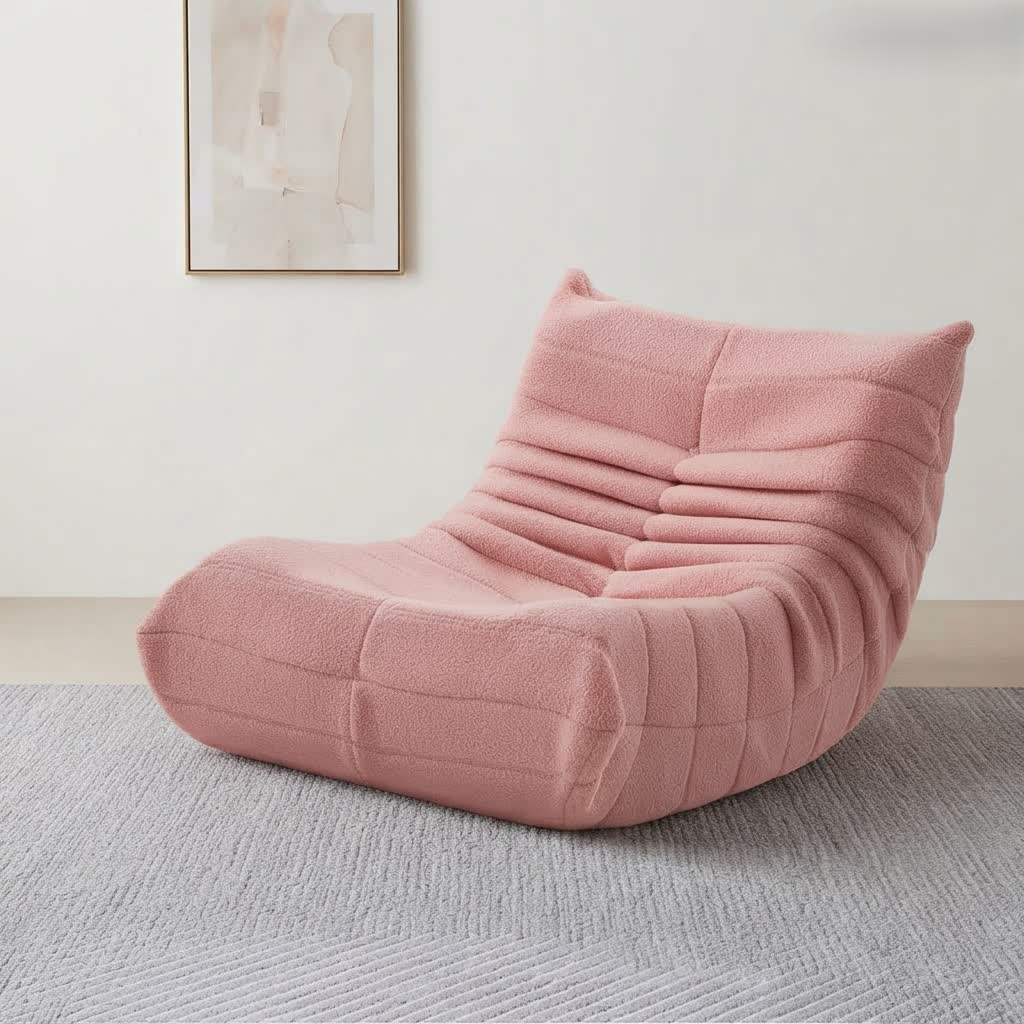 Fauteuil Cassis en tissu bouclé - Maison SOLA